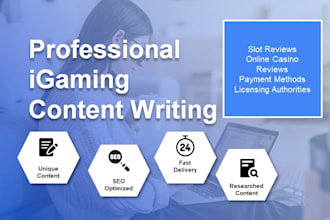write high quality, SEO optimized igaming content