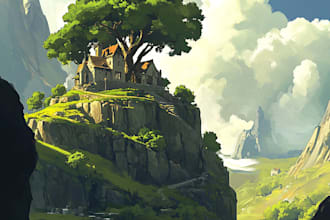 illustrate your  environment concept art or landscape art