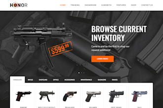 design firearm instructor website  gun  ammunition, riffle  weapon website