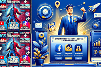 run facebook, instagram campaign, google, cgi ads social media marketing manager