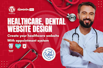 design a pro medical, clinic, dental, doctor, healthcare website