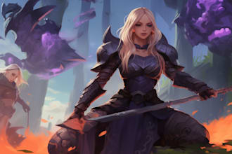 draw splash art and fantasy concept art dnd illustrations