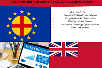 write and distribute europe, uk, music press release