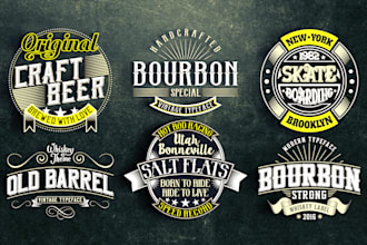 design retro, vintage, classic and business logo