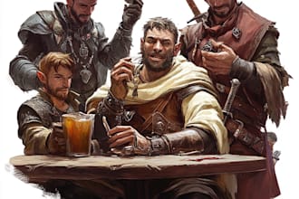create a dnd party art and d and d character for you