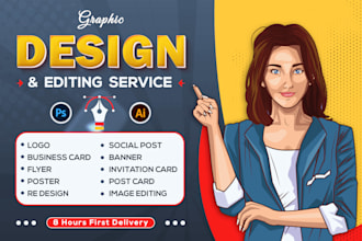 do any graphic design work in adobe photoshop and illustrator