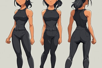 draw character sheet or reference sheet for your character