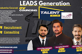 do b2b lead generation, CV sourcing and linkedin research