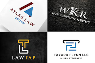 do modern legal, attorney and law firm logo design