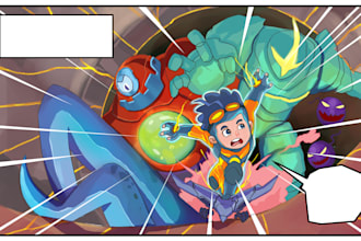 do children adventure and cute children comic