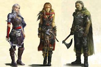 fantasy character design and dnd character art