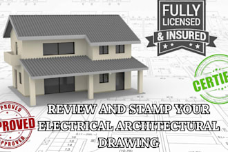 do pe stamp electrical architectural drawing florida, california for city permit