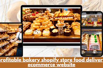 design bakery shopify store pastry cake website food delivery shopify website