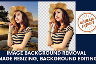 do image resize, edit, background removal professionally