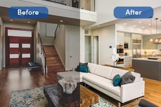 do declutter, virtually staging, and editing real estate images