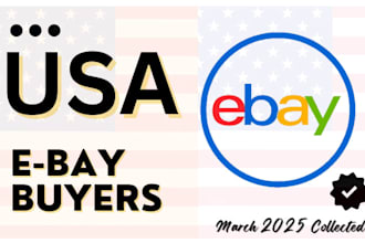provide you 500k USA ebay buyers active emails database list for marketing