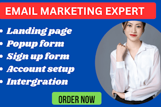 set up mailchimp email marketing automation popup forms landing pages