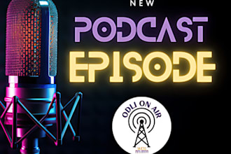 design amazing podcast cover art and podcast logo for your business