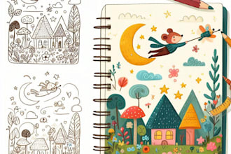 make whimsical children book illustrations and covers