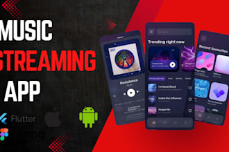 develop music streaming app live streaming app video streaming website