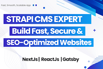 develop app with reactjs, nextjs, gatsby, contentful, strapi