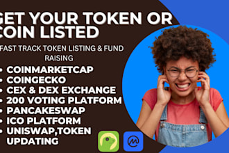 do token listing, coin listing, ico, on coinmarketcap, coingecko, pancakeswap