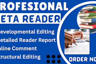 review your book as a reader or beta read your manuscript