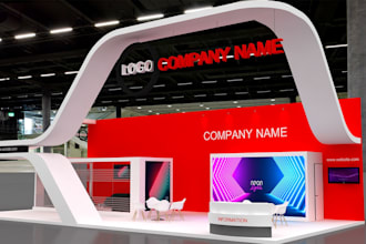 do 3d kiosk design, 3d exhibition, trade booth