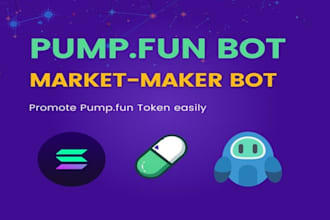 create telegram crypto bot, pumpfun bot, market maker bot, solana volume bot