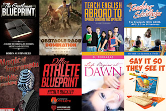 create a book cover, ebook, kindle book cover and  KDP design for you