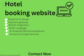 build an hotel booking website, vacation rentals website, online reservations