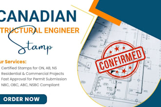 do on, ab, ns, canadian structural engineer stamp and review for city approval