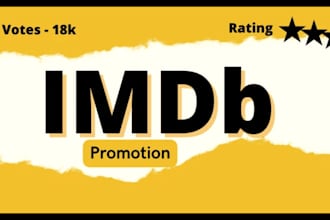 promote your imdb profile, imdb page and improve starmeter ranking