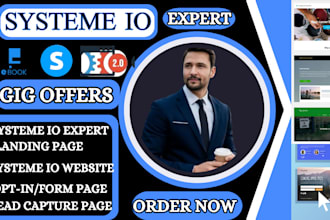 create systeme io landing page, systeme io website, clickfunnels sales funnel