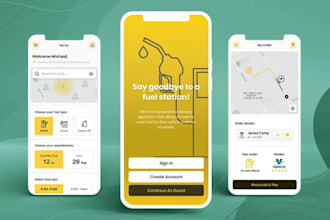 develop fuel station app fuel delivery app truck delivery app gas station app