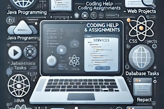 java assignments, web projects, and coding help professionally