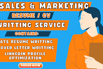 write a professional resume, cover letter, CV, linkedin profile optimization