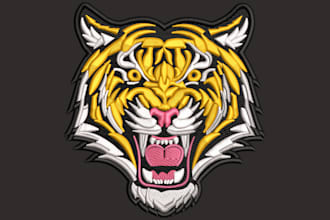 do embroidery digitizing into dst, pes, jef, emb, pxf, ofm files in 1 hr