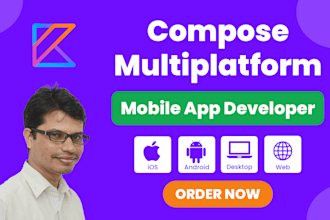 develop mobile app for android and ios with kotlin compose multiplatform