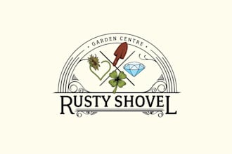 design flower garden centre and farm logo