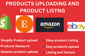 do shopify ebay etsy product upload product listing description tiktok shop