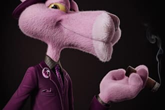 do 3d animal model, 3d toy, 3d mascot, 3d object, 3d game character modeling