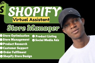 shopify virtual assistant shopify store manager SEO shopify sales marketing