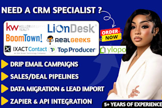 setup keller williams boomtown lion desk real geeks ixact top producer ylopo crm
