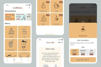 develop coffee shop app, coffee website, live shop app, delivery app, live shop