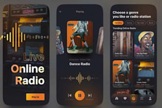 do android and IOS radio station app or podcast app with carplay