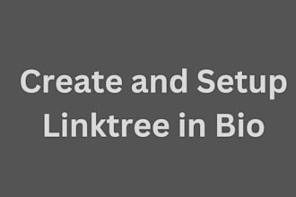 create and setup linktree in bio
