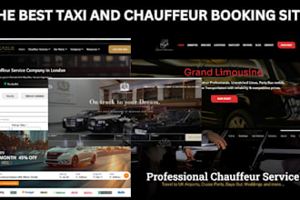 build chauffeur, limousine vtc, car rental, car dealer, taxi booking website