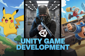 develop a multiplayer unity 2d, unity 3d game design, mobile unity game for you