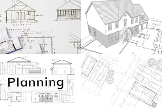 draft city permit blueprints, foundation, floor plan, 2d, exterior in autocad